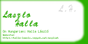 laszlo halla business card